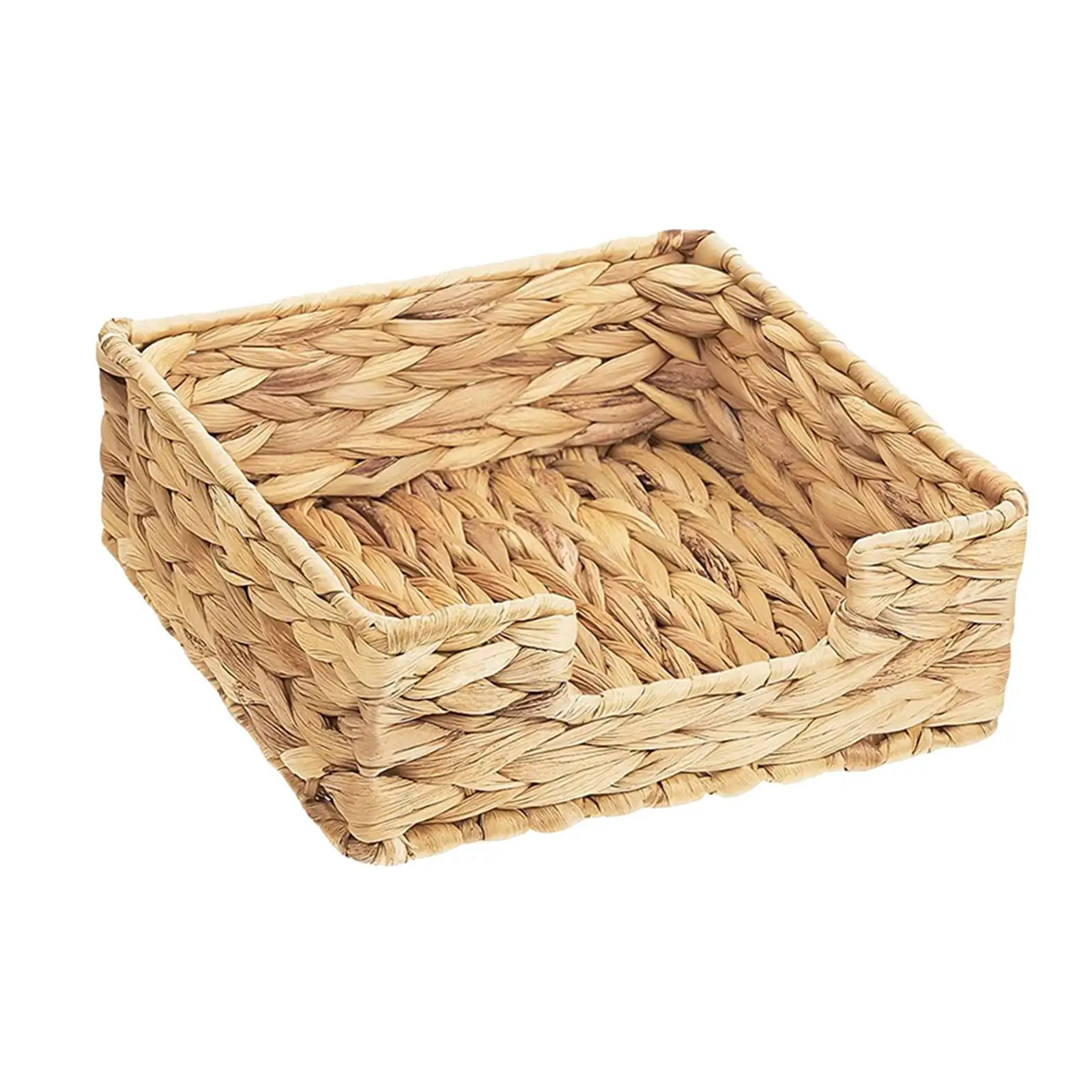 Woven Baskets Rattan Woven Organizer Snacks Serving Tray Container Organizer for Desk Shelves Bedroom Hotel Home Decoration