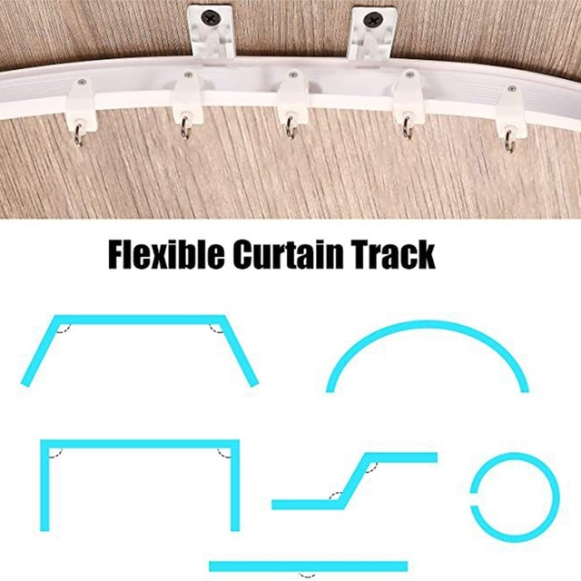 Flexible Bendable Ceiling Curtain Track 230 Inches 19 Ft Ceiling Mount for Curtain  Rail With Track Curtain System, Room Divider -  Hong Kong