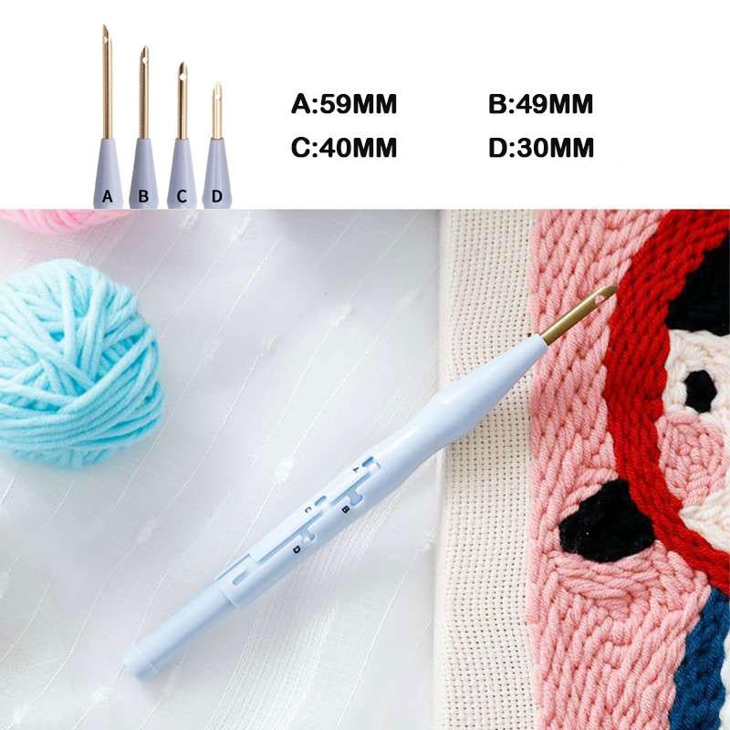 Description Picture 3 of itemEmbroidery Random Color Kit Punch Needle Stitching Tool Magic Embroidery Needle Pen Weaving Tool Knitting Sewing Tools for DIY