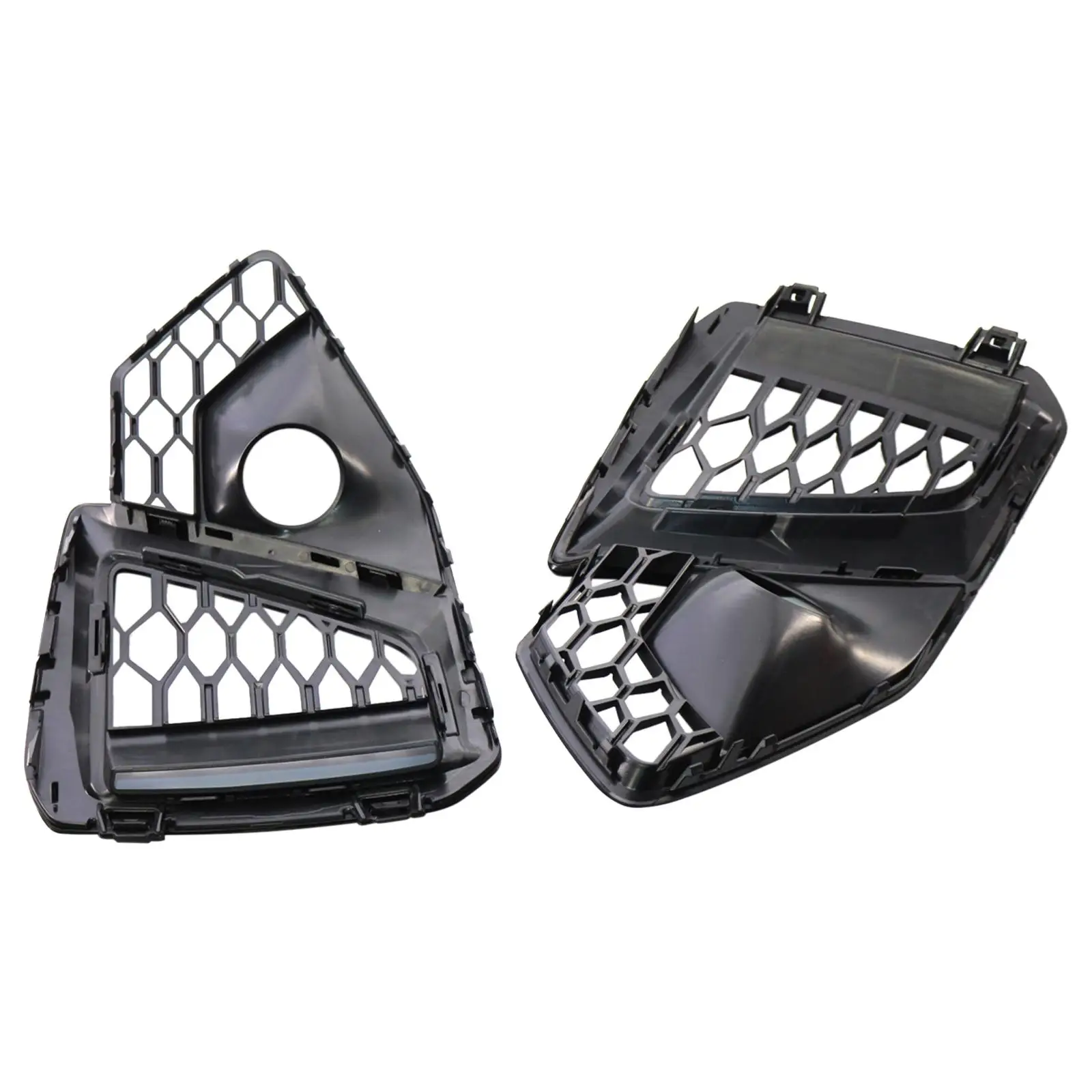Pair of Fog Lamp Grille Assembly for S-Line Bumper Replacement Grill Cover for Audi S4 A4 20-2022 8WD807682M 8WD807681M