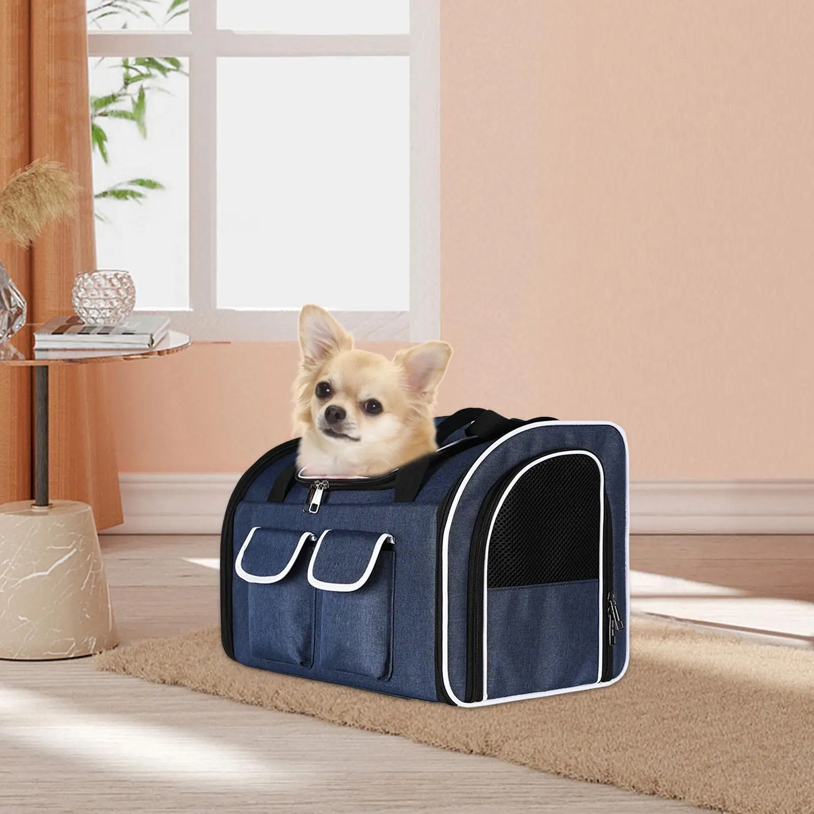 Pet Cat Carrier Backpack Shoulder Strap Carrying Bag Ventilation Breathable Dog Carrier Pet Travel Bag for Walking Outdoor Use