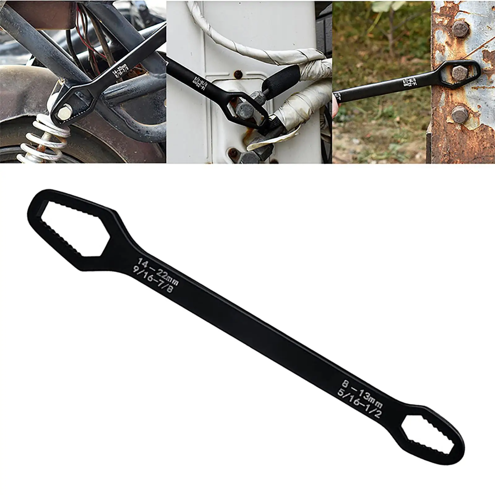 Adjustable Wrench Spanner Double End DIY Tools 8-22mm  for Bicycle Auto