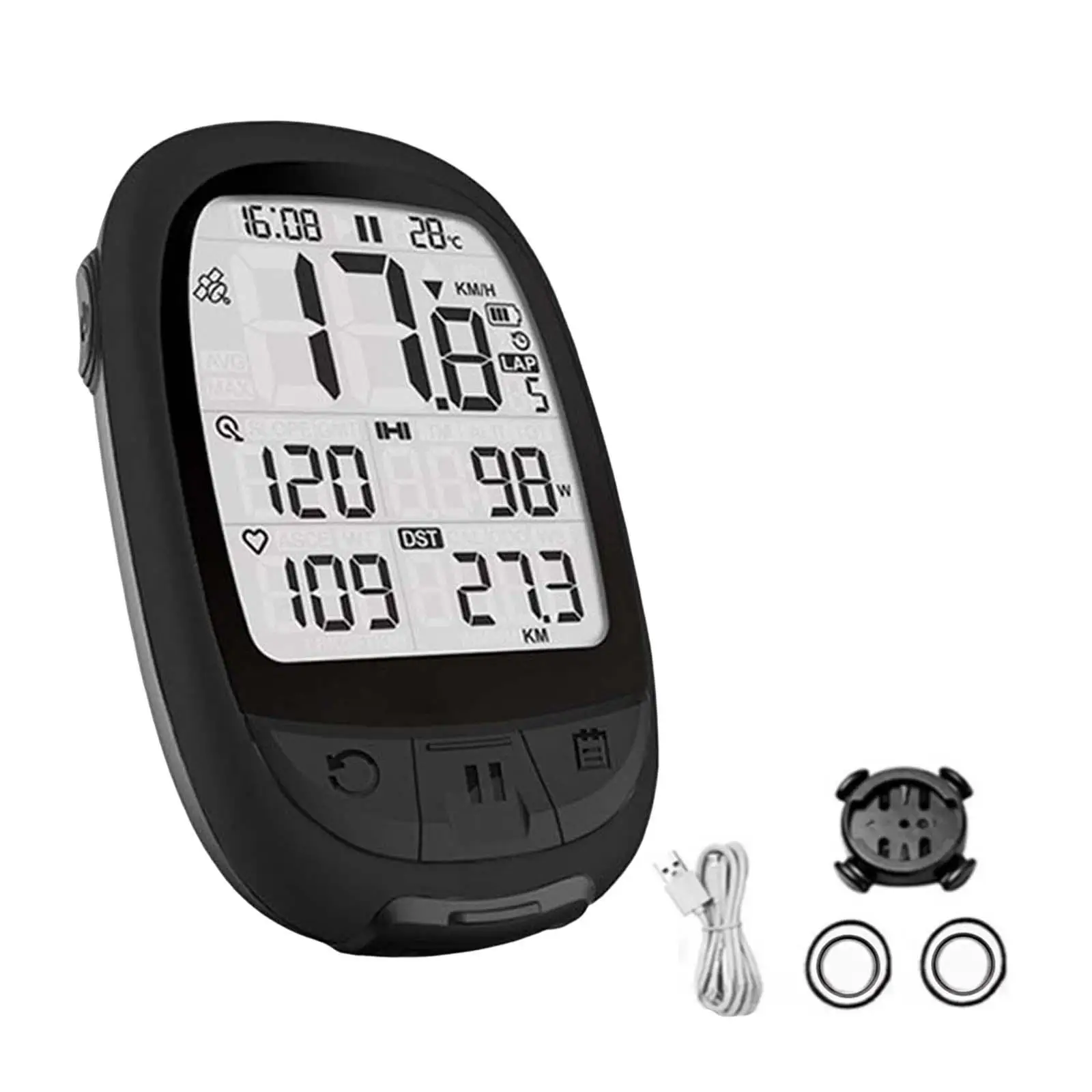 GPS Bike Computer GPS Navigation BT4.0 ANT Waterproof IPX5 USB Rechargeable Heart Rate Monitor Outdoor Wireless Bicycle Computer
