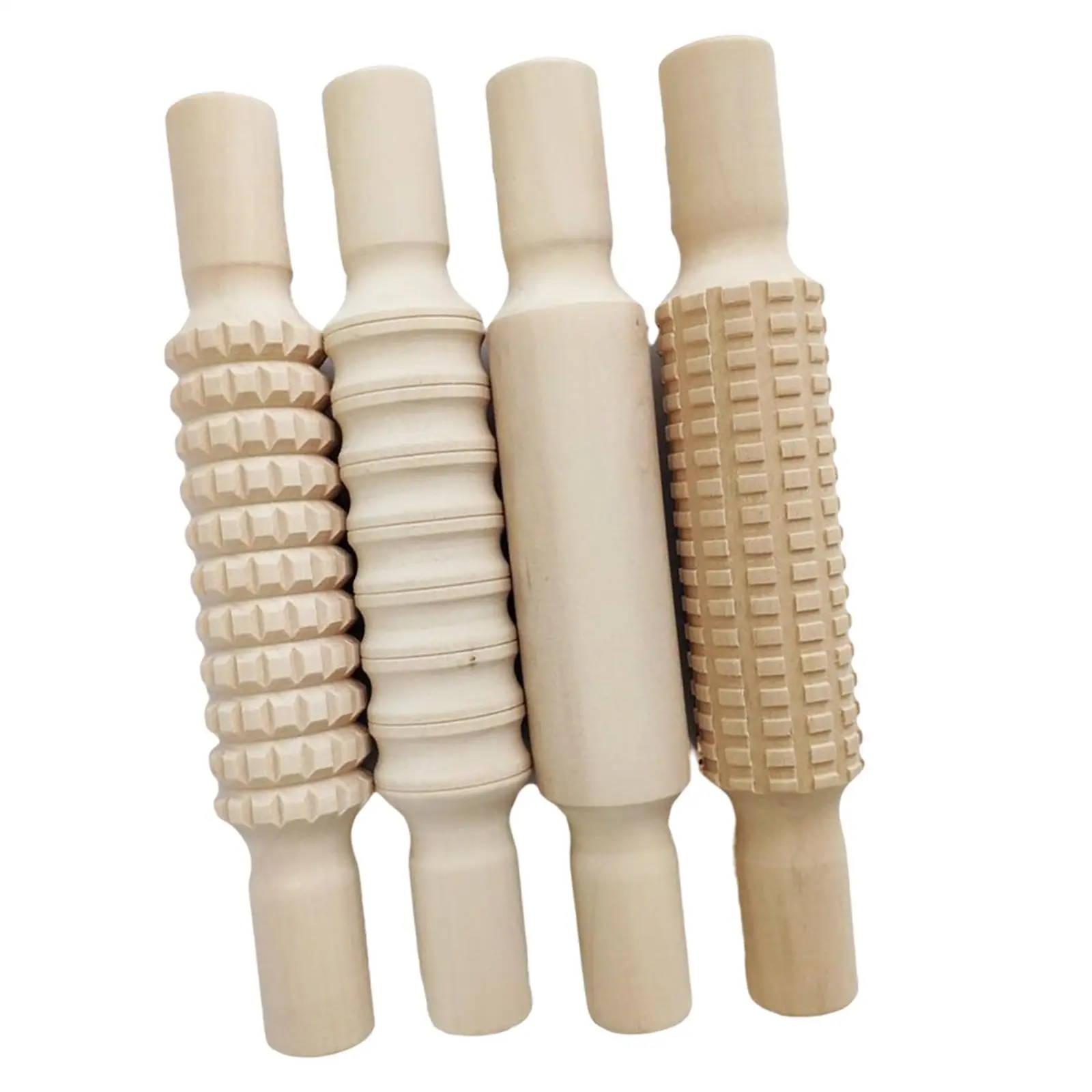 4x Wooden Clay Rolling Pin Clay Accessories Tools,Educational Toys Children Gift