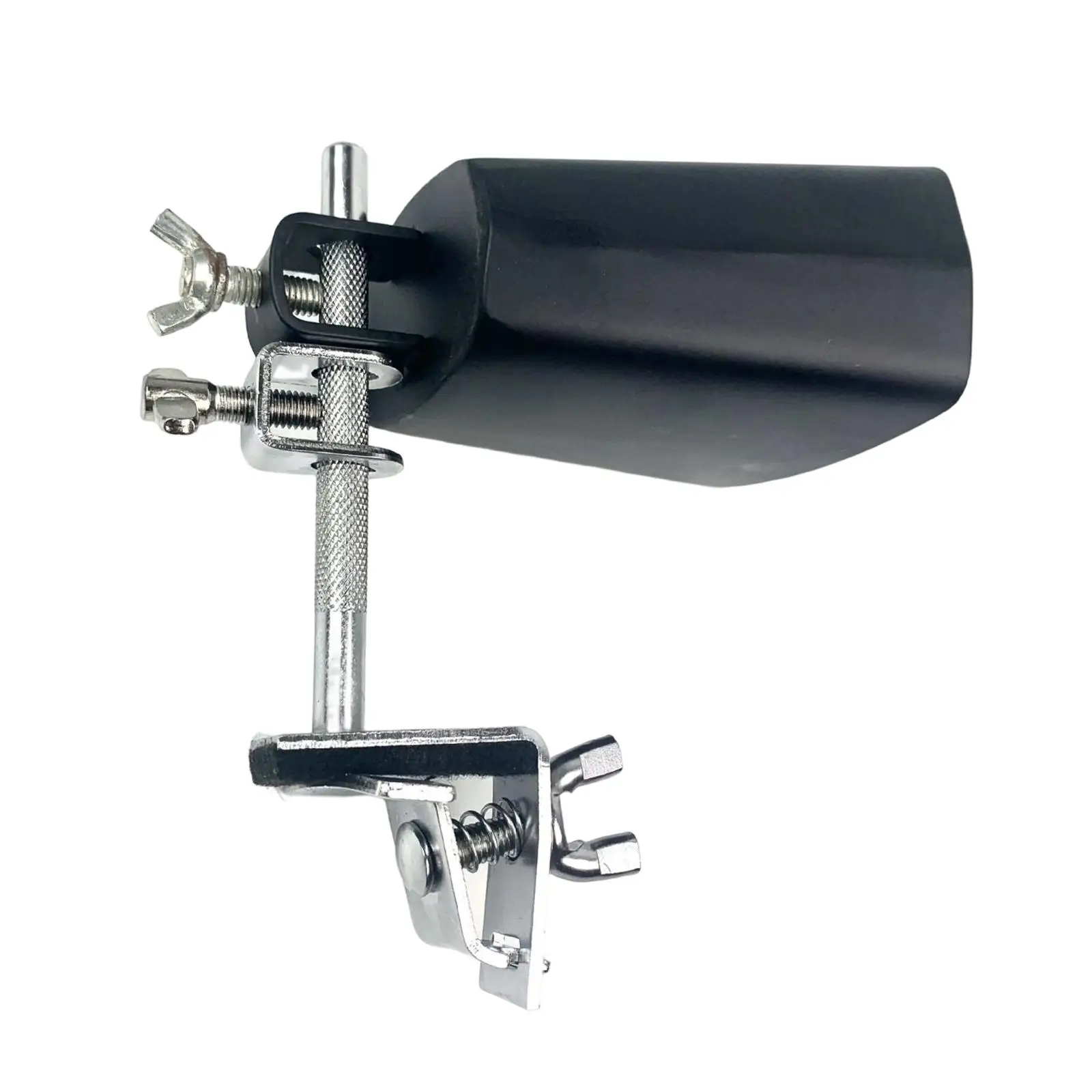 Metal Cowbell Clamp Holder with Cowbell Percussion Instrument Noise Maker