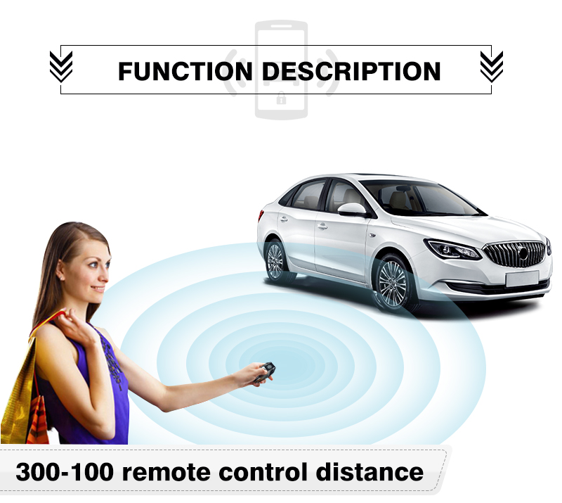 One Way Auto Alarm system Car Alarm Manual Push Button Start Stop System (1 Meta