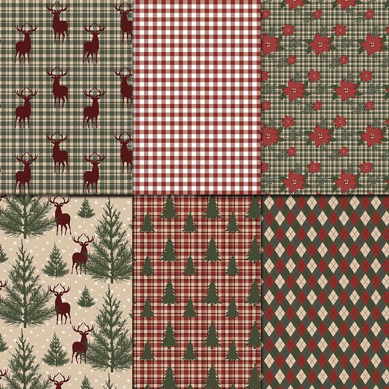 Description Picture 5 of item24pcs Junk Journaling Craft Paper Vintage Merry Christmas Scrapbook Paper Assorted Pattern Single-Sided DIY Cardmaking Supplies