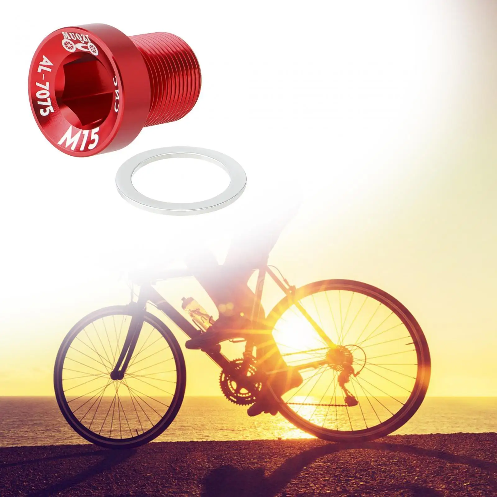 Crank Arm Bolts, Mountain Bike Fixing Bolts Aluminum Alloy Bike Crank Cap Cover Screw Cap