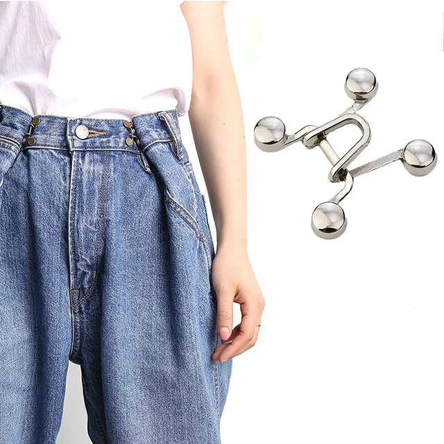 Waist Adjustment Button Screw Metal Garment Hooks Jeans Waist Buckle  Removable Invisible Snap Button for Pants Sewing Tool - AliExpress