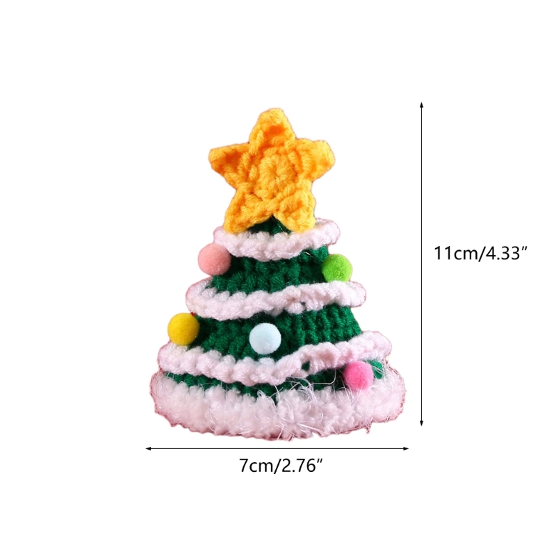 Title 8, Knit Christmas Tree Hat for Dog Cats Bandanas H...