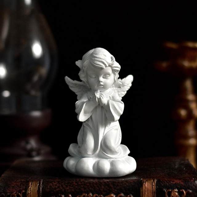 トップブランドのファッション Resin Angel Figurine Prayer Statue Desktop Ornaments 彫刻