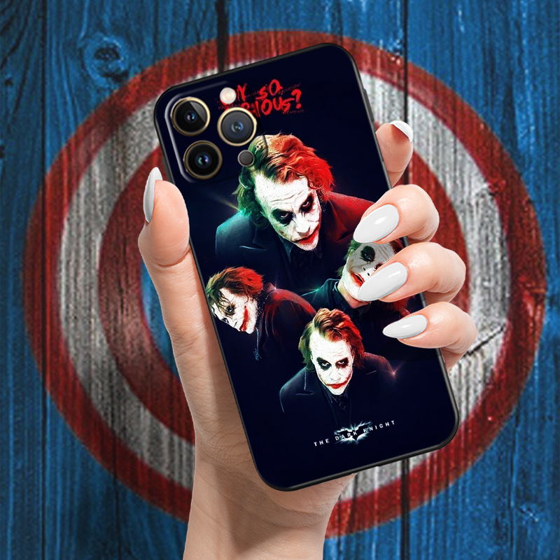 iphone xr card case Marvel Bat-Man Joker Clown For Apple iPhone 13 12 11 Pro 12 13 Mini X XR XS Max SE 5 6 6s 7 8 Plus Phone Case Silicone Cover phone cases for iphone xr