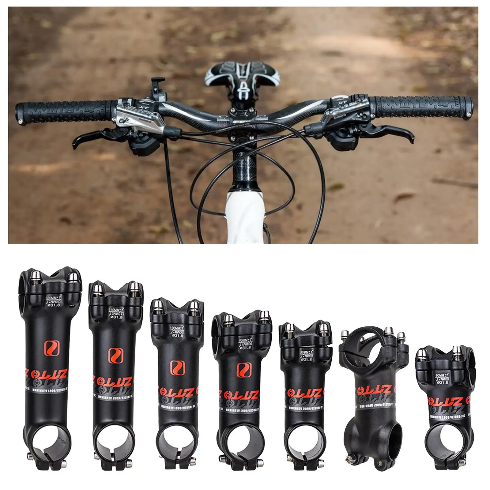Bike Stem, 7 Degree 31.8mm 60/70/80/0/110/120mm MTB Bike Handlebar Bicycle, Road Bike, MTB, BMX, Cycling (Aluminum Alloy)