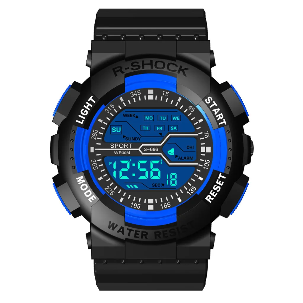 Luxury Sport Watch Men Outdoor Waterproof Watchescolorful Luminous Military LED Digital Wrist Watches Men Mechanical Watches