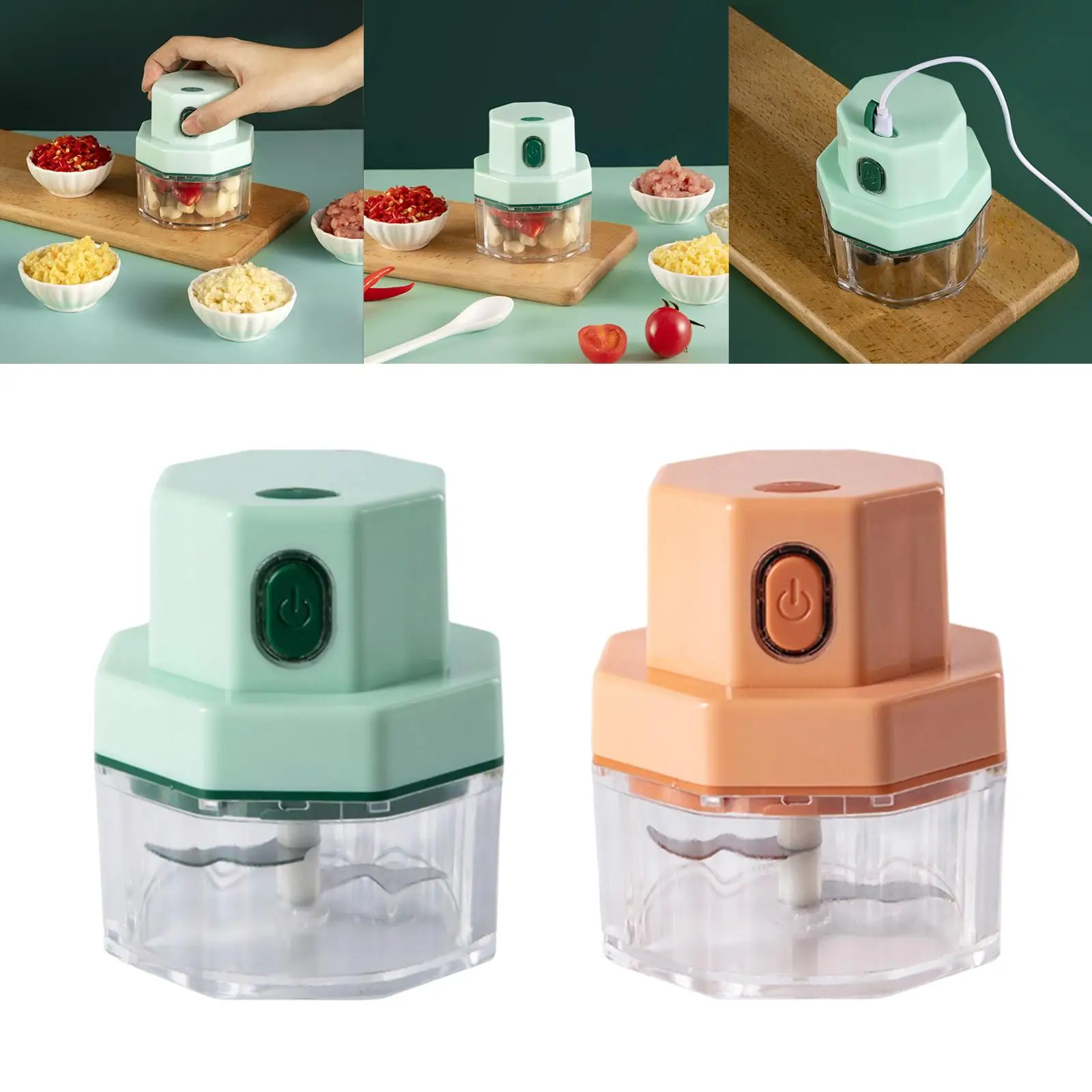 Multifunction Electric Garlic Chopper Food Processor USB Charging Compact Mincer Cutter Masher for Meat Peanut Baby Food Chili