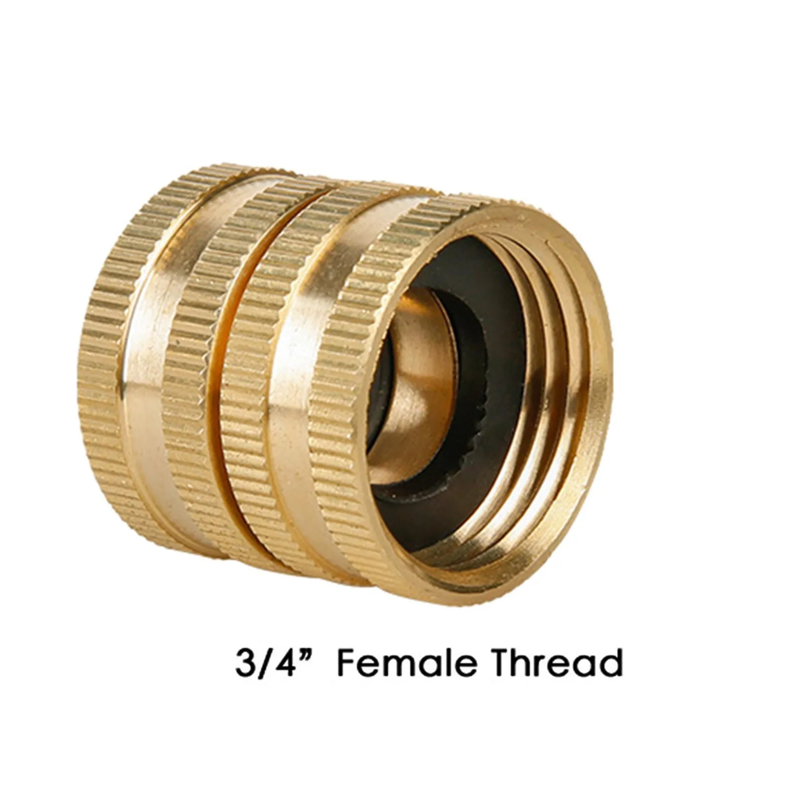 2 Pack 3/4 Inch Heavy Duty Brass Garden Hose Adapter To Male Hose Double Female Garden Water Connectors Hose Adapter Accessories