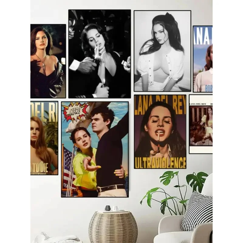 Classic Character Aesthetics Wall Art Singer Lana Del Rey HD Oil On Canvas Posters Prints Home Bedroom Living Room Decor Gifts