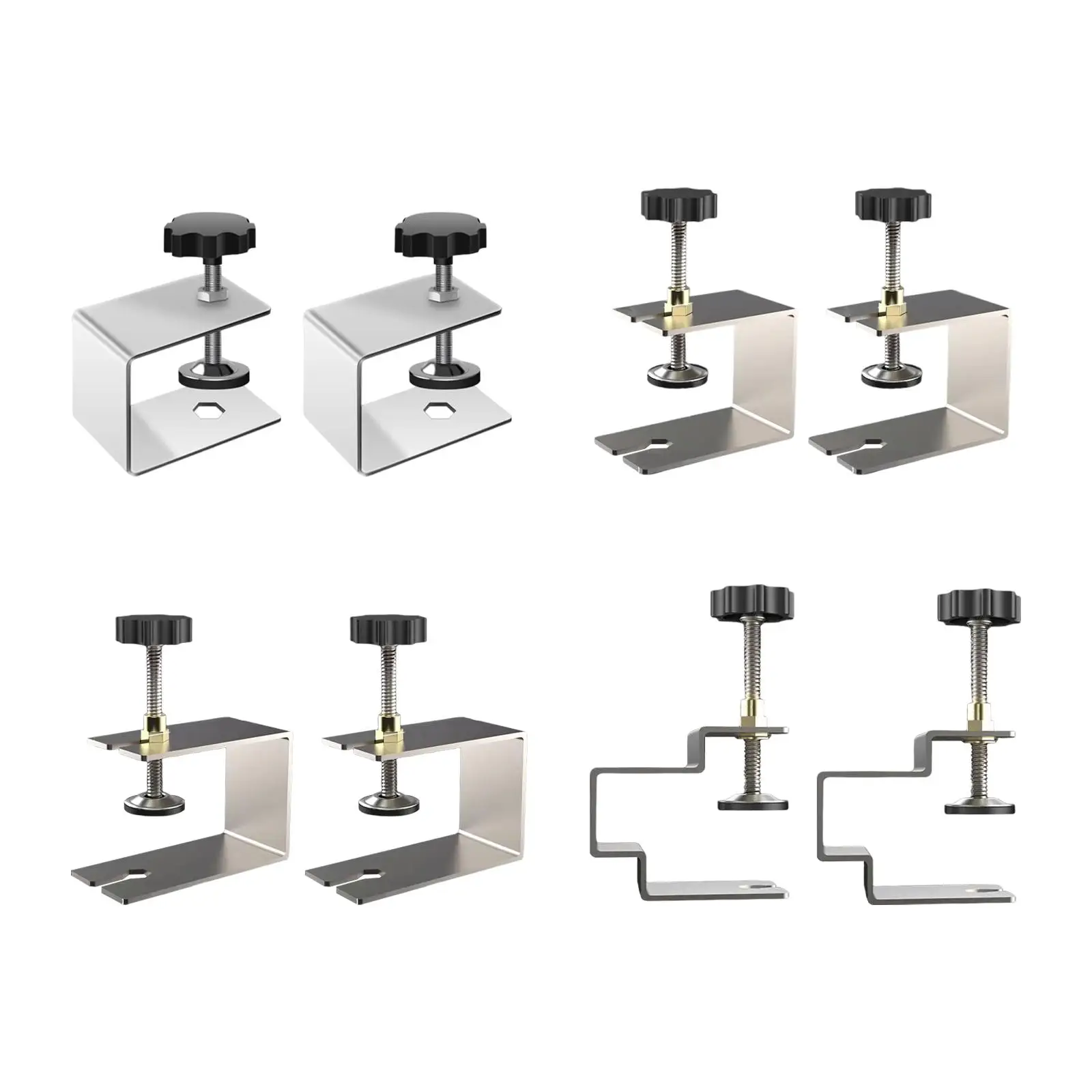 2Pcs Cabinet Drawer Front Installation Clamps, Stainless Steel Woodworking Clamps Tools Drawer Fast Installation