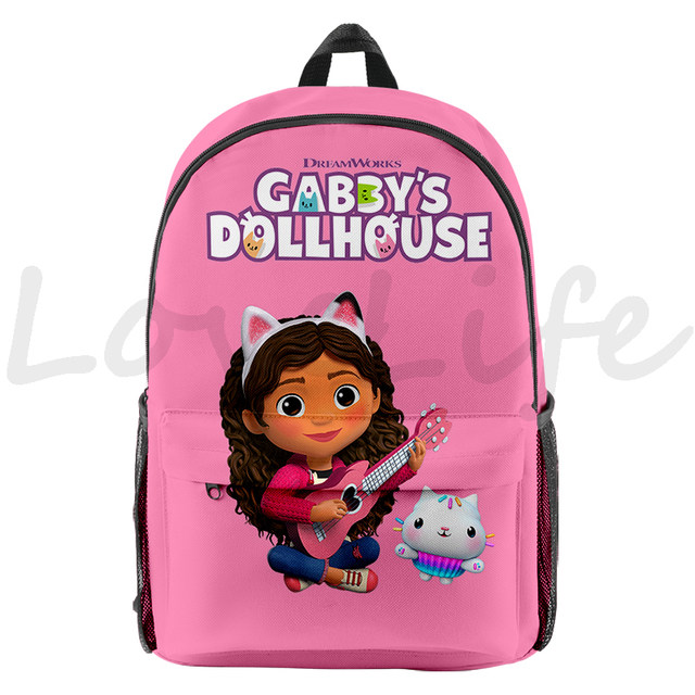 13 pouces Gabbys chats poupée rose sac à dos étudiants Bookbag Mochila  dessin animé Anime sacs d'école adolescents 3D sac à dos meilleur cadeau  style 6 