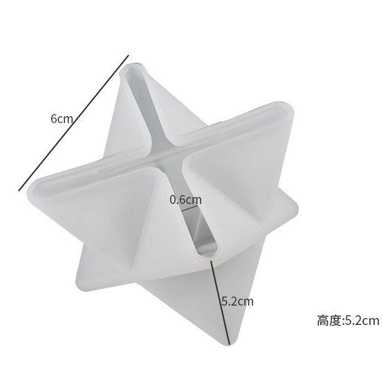 3D geometrische Stern Silikon form Stern Ornament Handwerk DIY Epoxy Gussharz Formen Seife machen Heim textilien – Detail 7