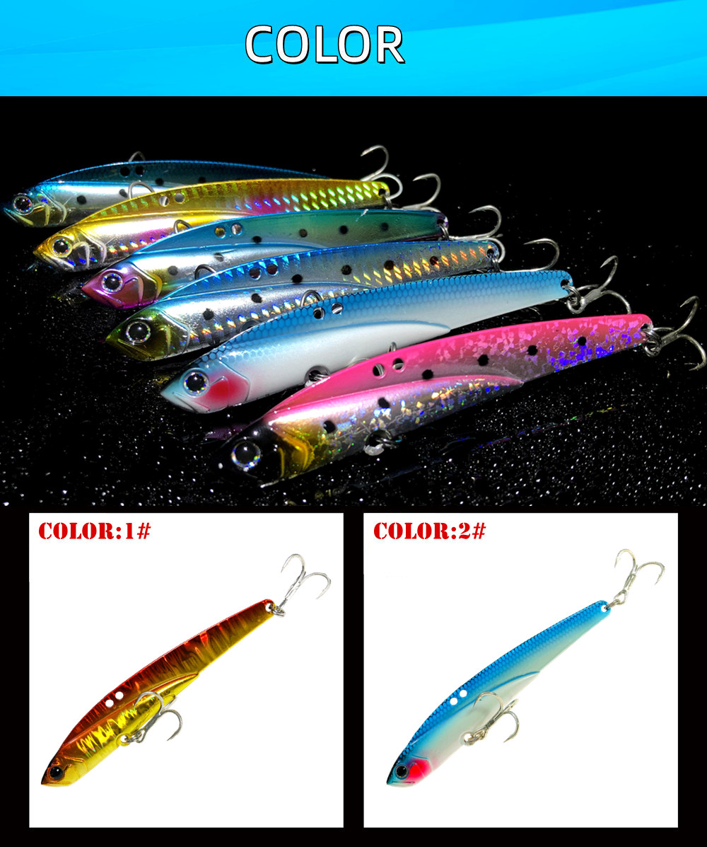 110mm 44g Sinking VIB Angeln Köder Forelle Bass Köder Salzwasser Swimbait Metall Jig Wobbler Angeln Pesca Metall Vib locken – Detail 6
