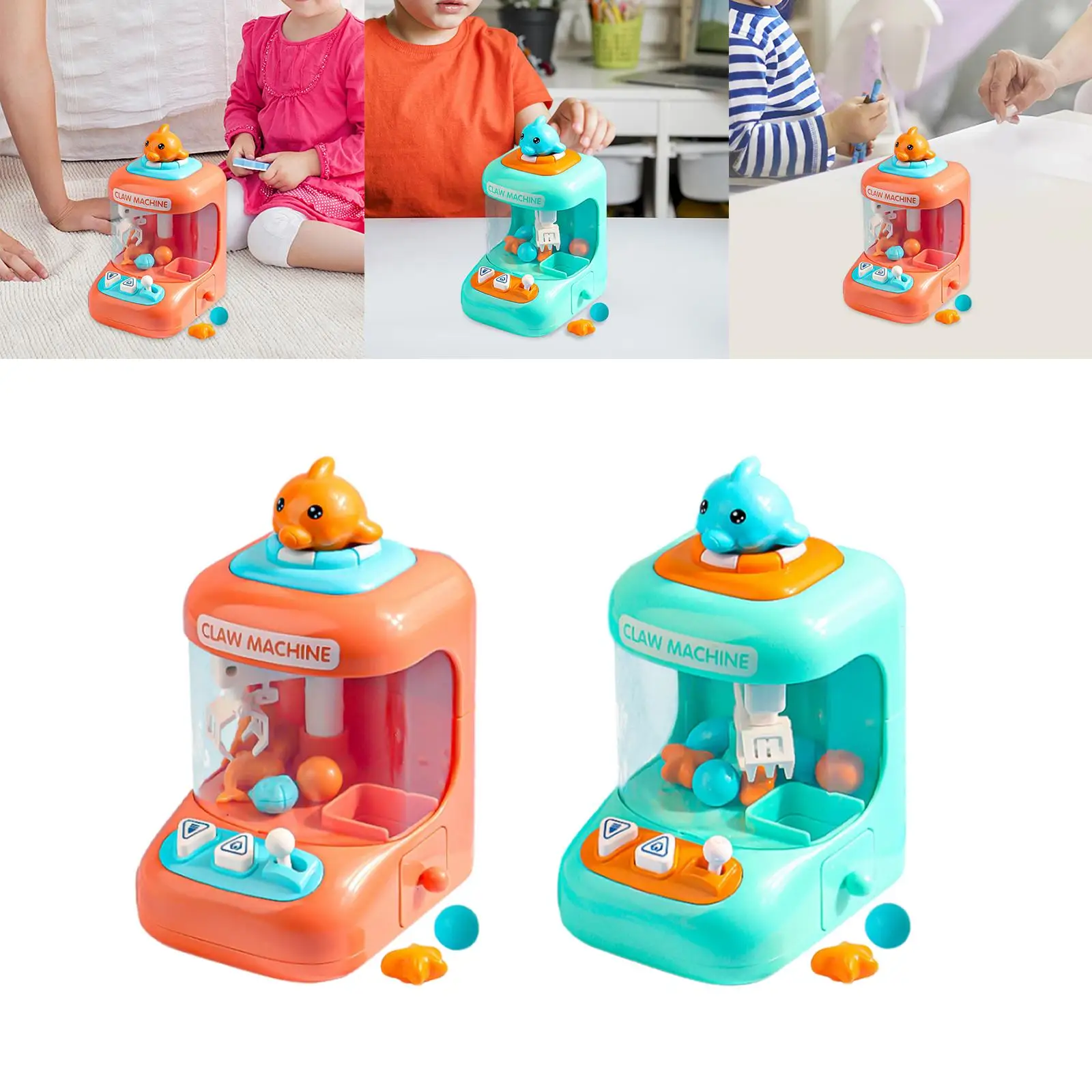 Kids Claw Machine Portable Arcade Toys with Light Claw Machine Arcade Game for Baby Birthday Gifts Adults Home Boys Girls Kids