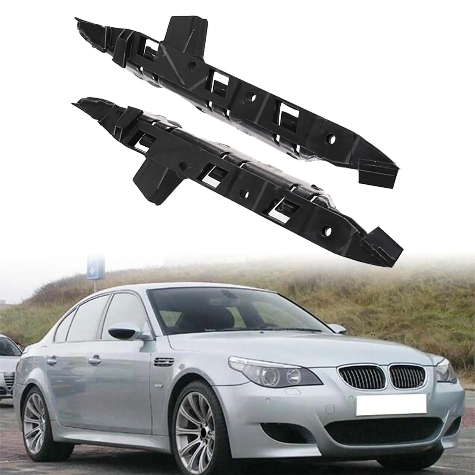Front Bumper Bracket Holder Cover Guide Piece Car Accessory for BMW 5 Series E60 E61 528i Xdrive 550i 528Xi 530i