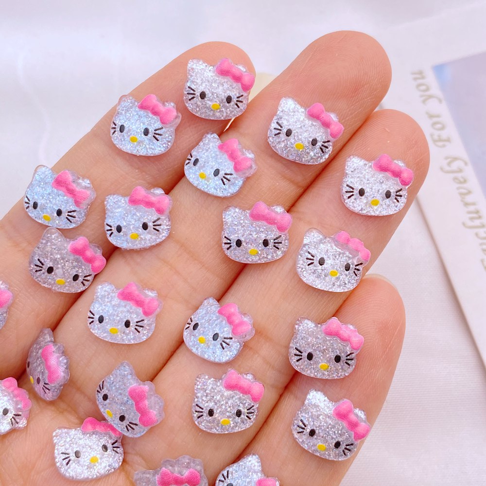 Best of 50 Pieces / batch Cute Cartoon Cat Nail Art Decoration Resin Bow Series Nail Accessories DIY 3D Charm Reviews & Tips