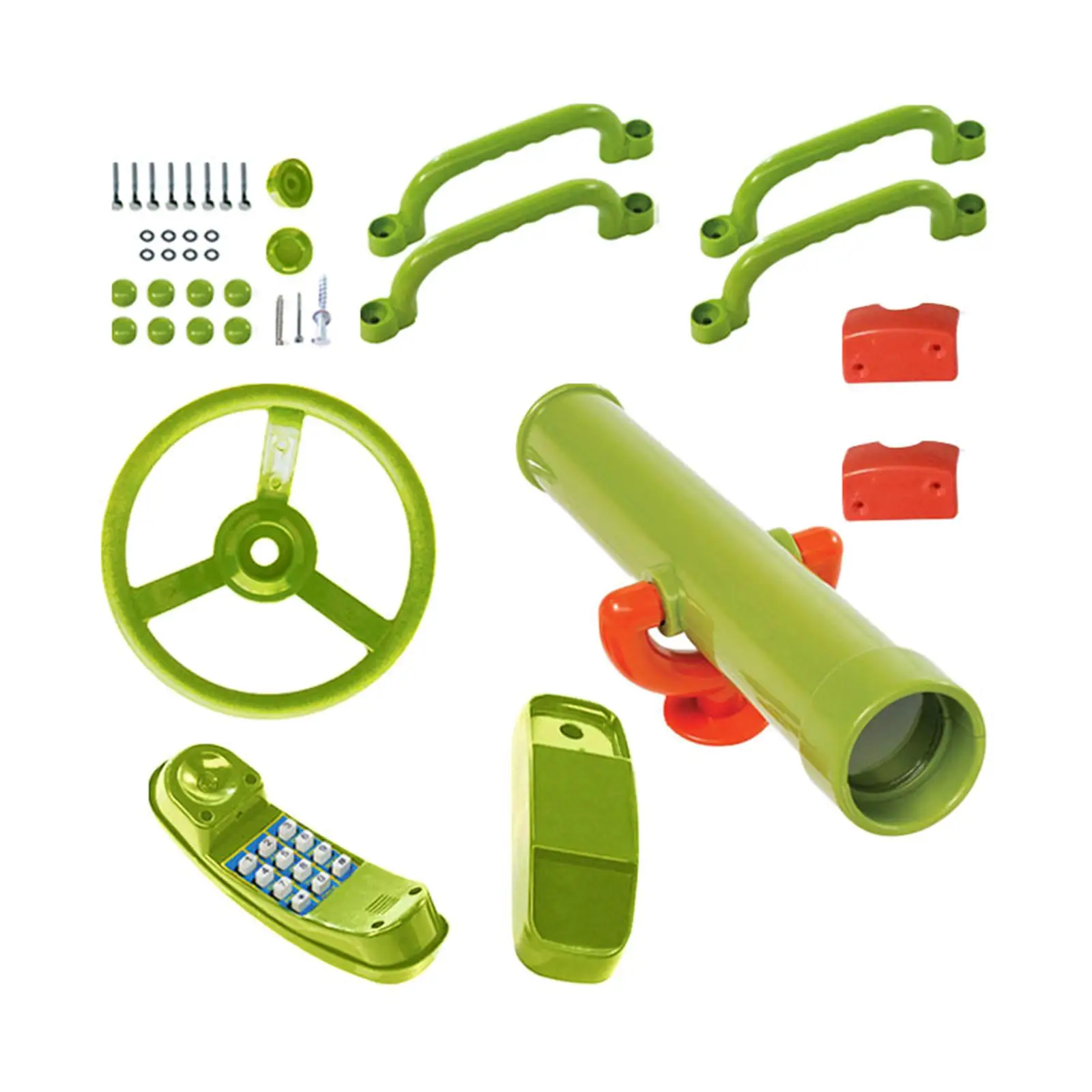 Outdoor Playset Toy Phone Steering Wheel Easy to Install Swing Set Attachments for Backyard treehouse