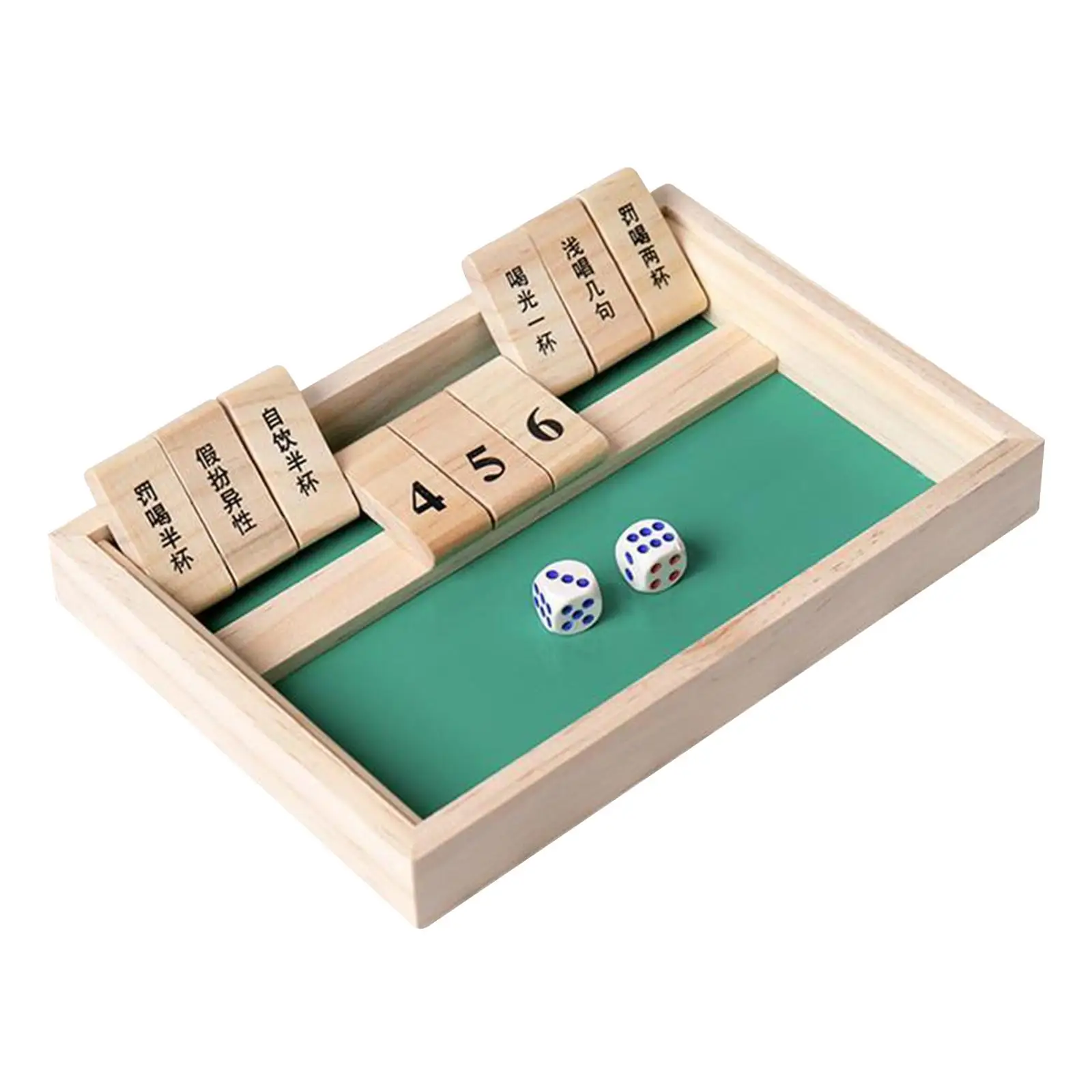 Wooden Shut The Box 9 Numbers  for Kids Adults Party Drinking -2 Player