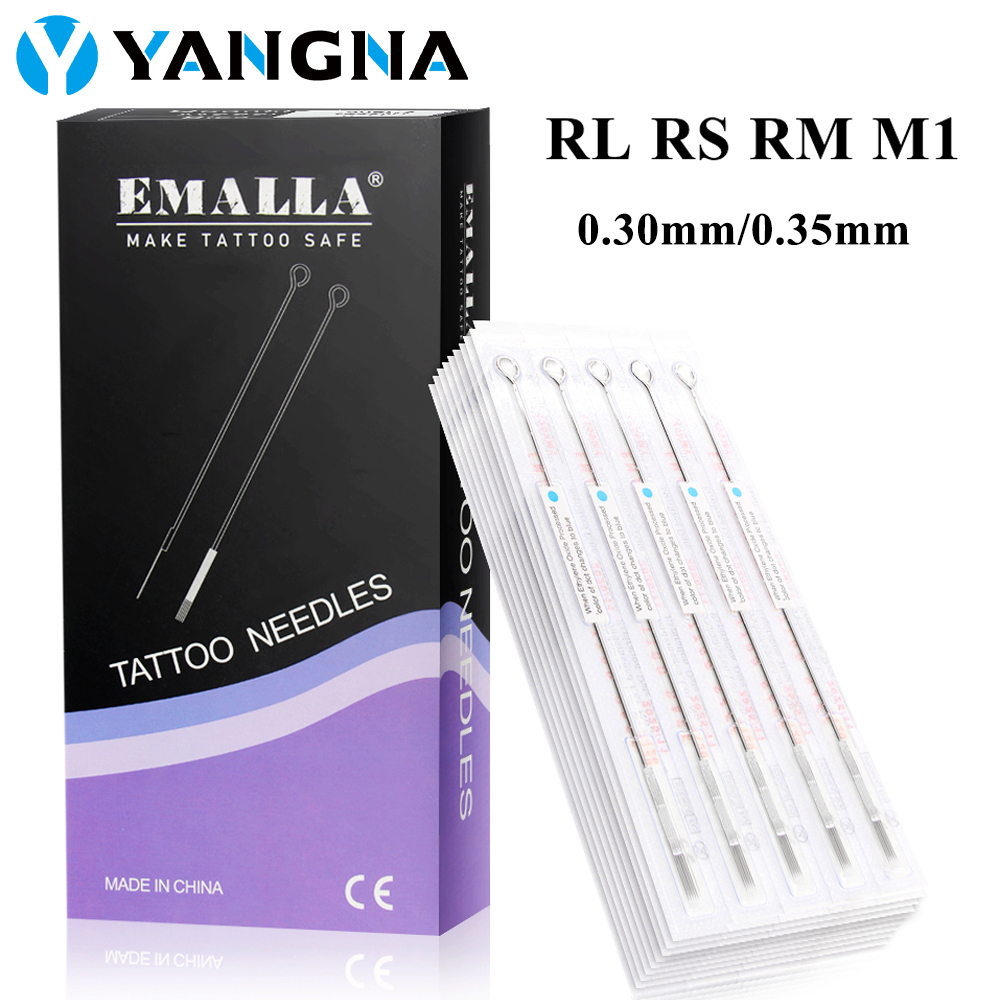 Best of EMALLA 50PCS Tattoo Needle 0.35 / 0.3mm RL RS M1 RM Disposable Assorted Sterile Needle Set Tattoo Machine Makeup Tattoo Supplies Reviews & Tips