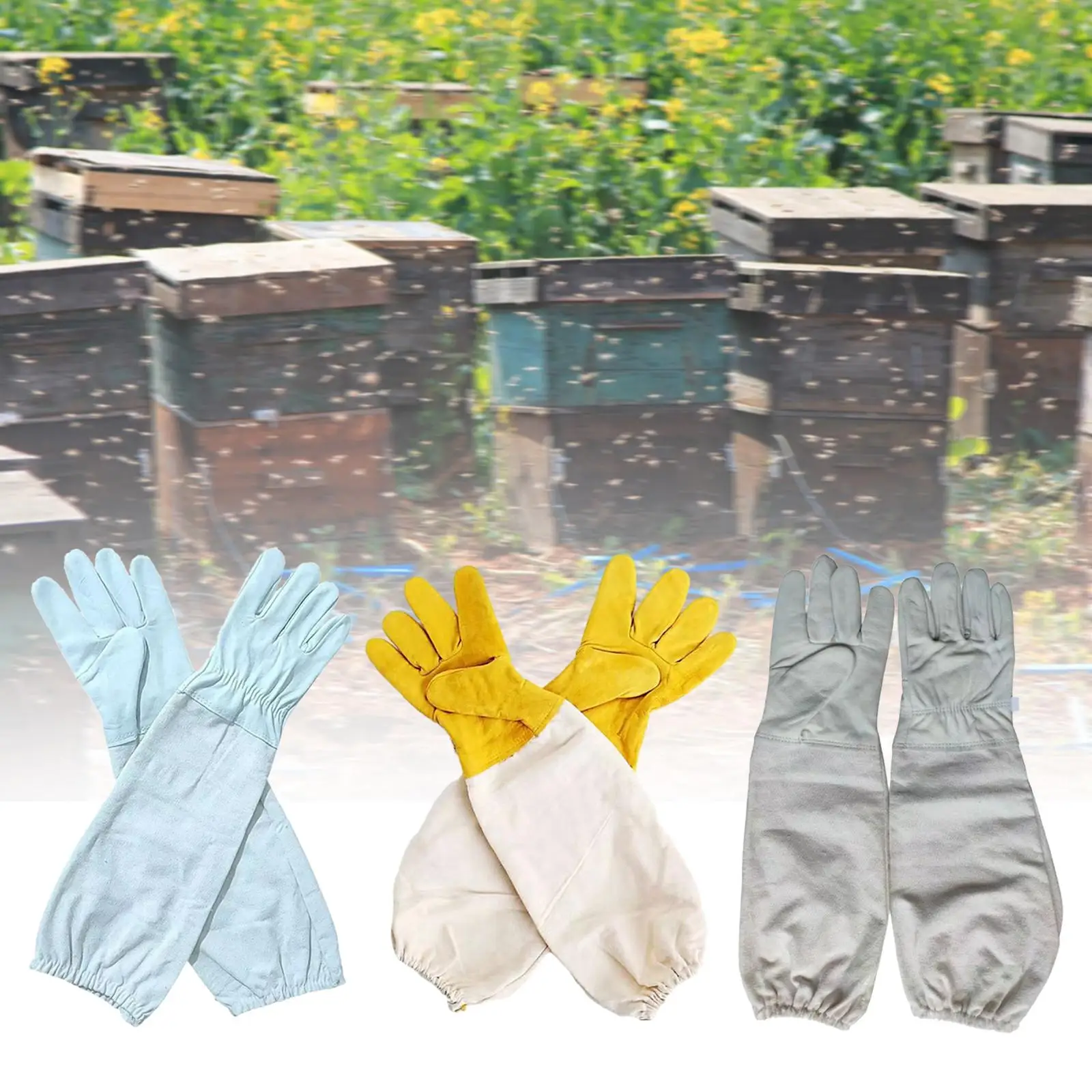 Beekeeping Gloves Apiculture Tools Beekeeper Anti Bee Gloves Beekeeper protected Gloves for Men Women Hand Protection Beekeepers