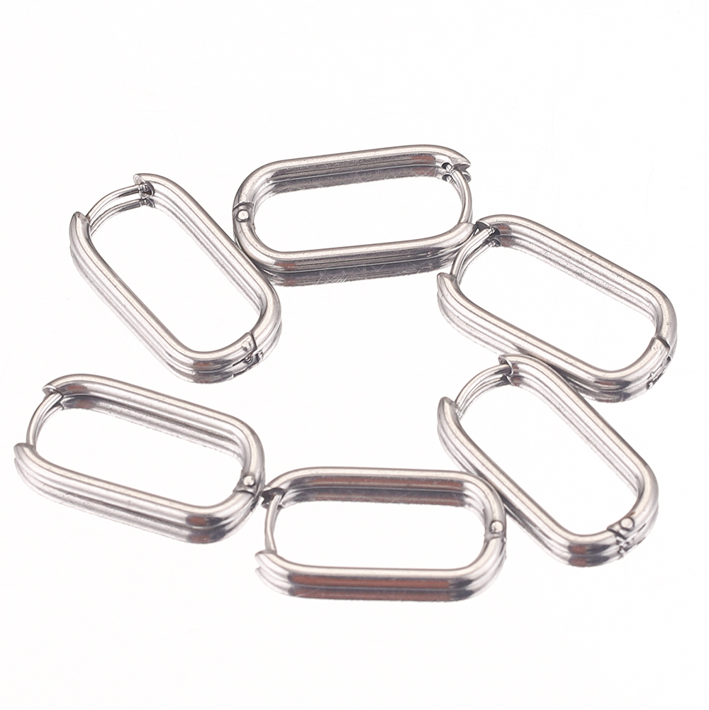 6 stücke 13*23mm Oval Edelstahl Ohrringe Ohr Haken Gold-Platte Schmuck Erkenntnisse Hoops für Frauen Retro ohrring Mode Großhandel – Detail 7