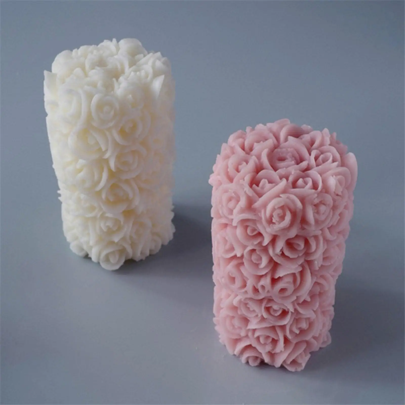 Handmade Rose Flower Candle Mold Resin Casting Plaster Candle Making Mould