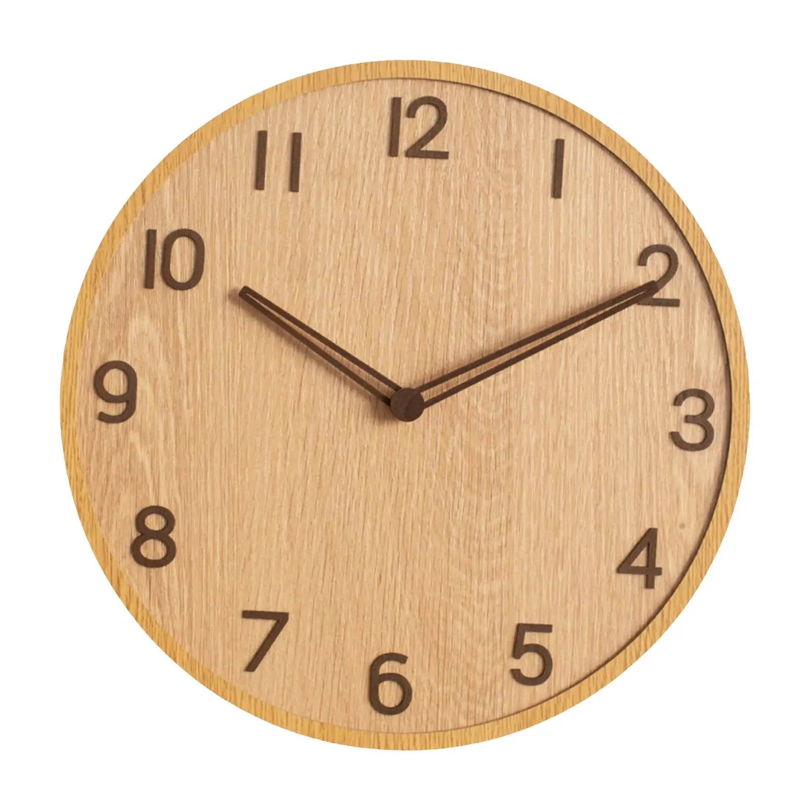 Modern Wooden wall Clock Art Decor Silent Sweep for Home Bathroom Indoor Office