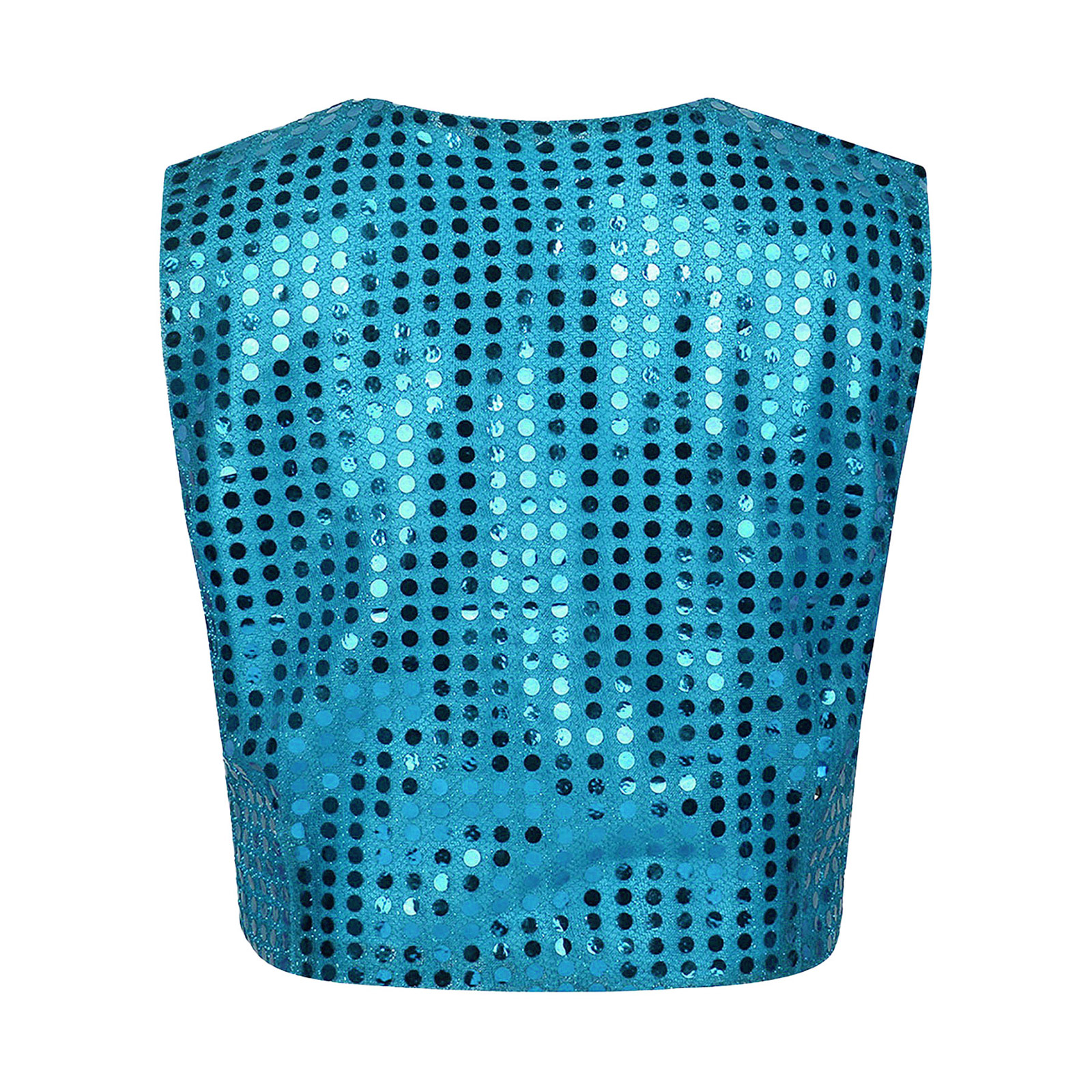 Kinder Mädchen Jungen Glitzernde Pailletten Weste Weste Chor Jazz Hip Hop Street Dance Bühne Leistung Kostüm Schule Party Dancewear – Detail 12