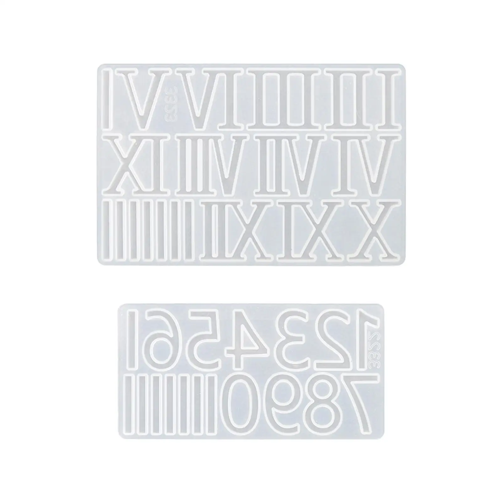 Numerals Mould including Arabic and Roman Numbers for Crafts Home Decoration
