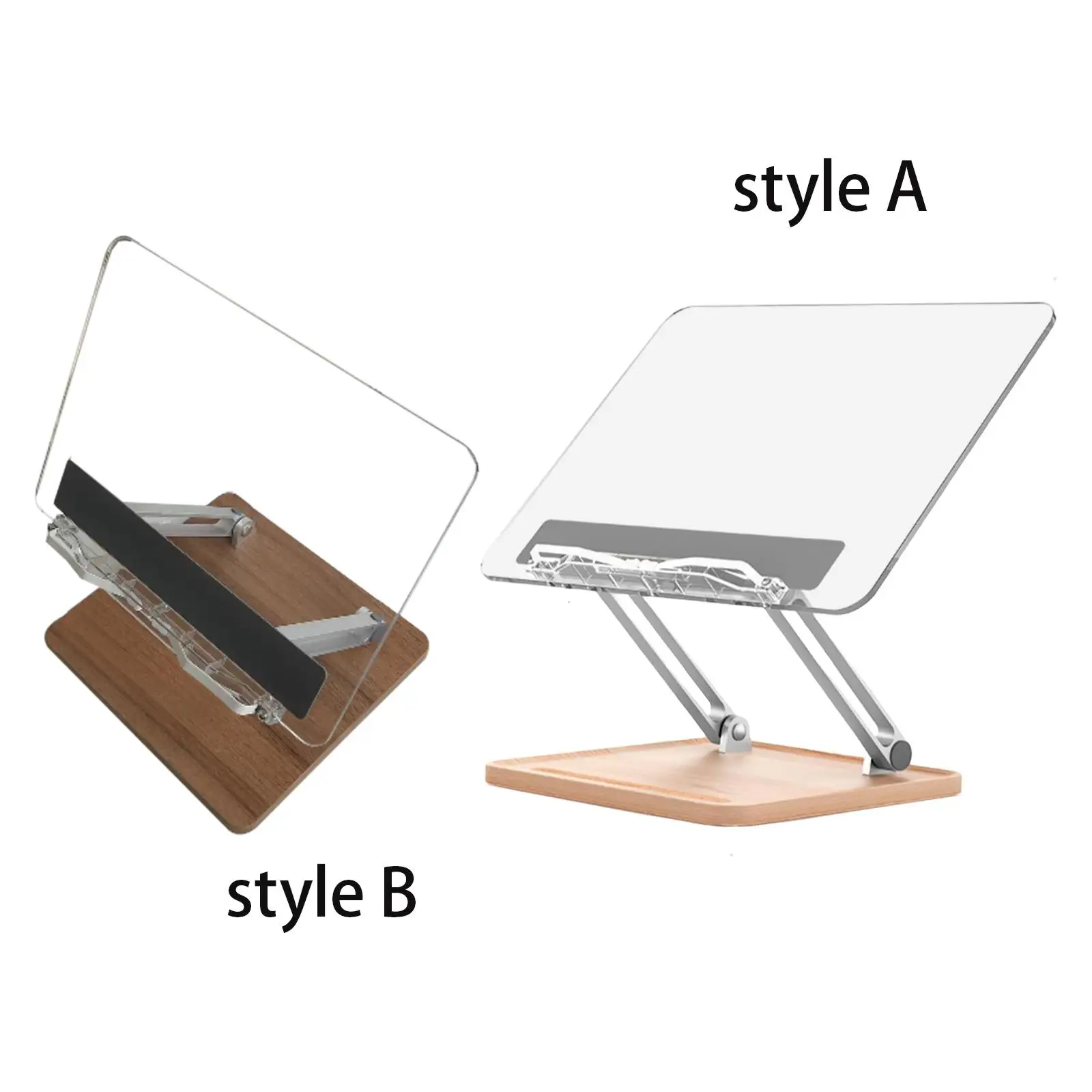 Book Stand Retractable Durable Easy Carry Save Space Hands Free Portable Laptop Holder for Kitchen Bedroom Desktop Desk Display