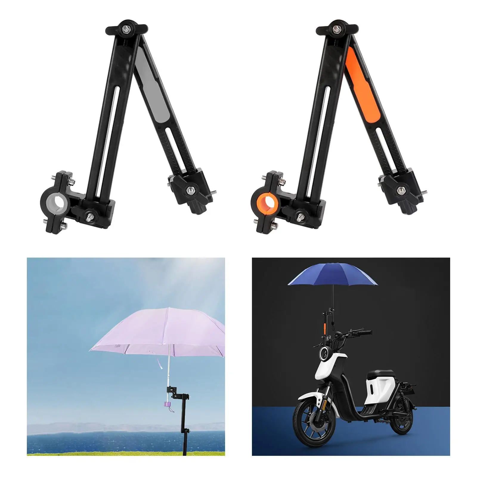 Universal Umbrella Holder Foldable Attachment for Beach Chair Golf Push Cart