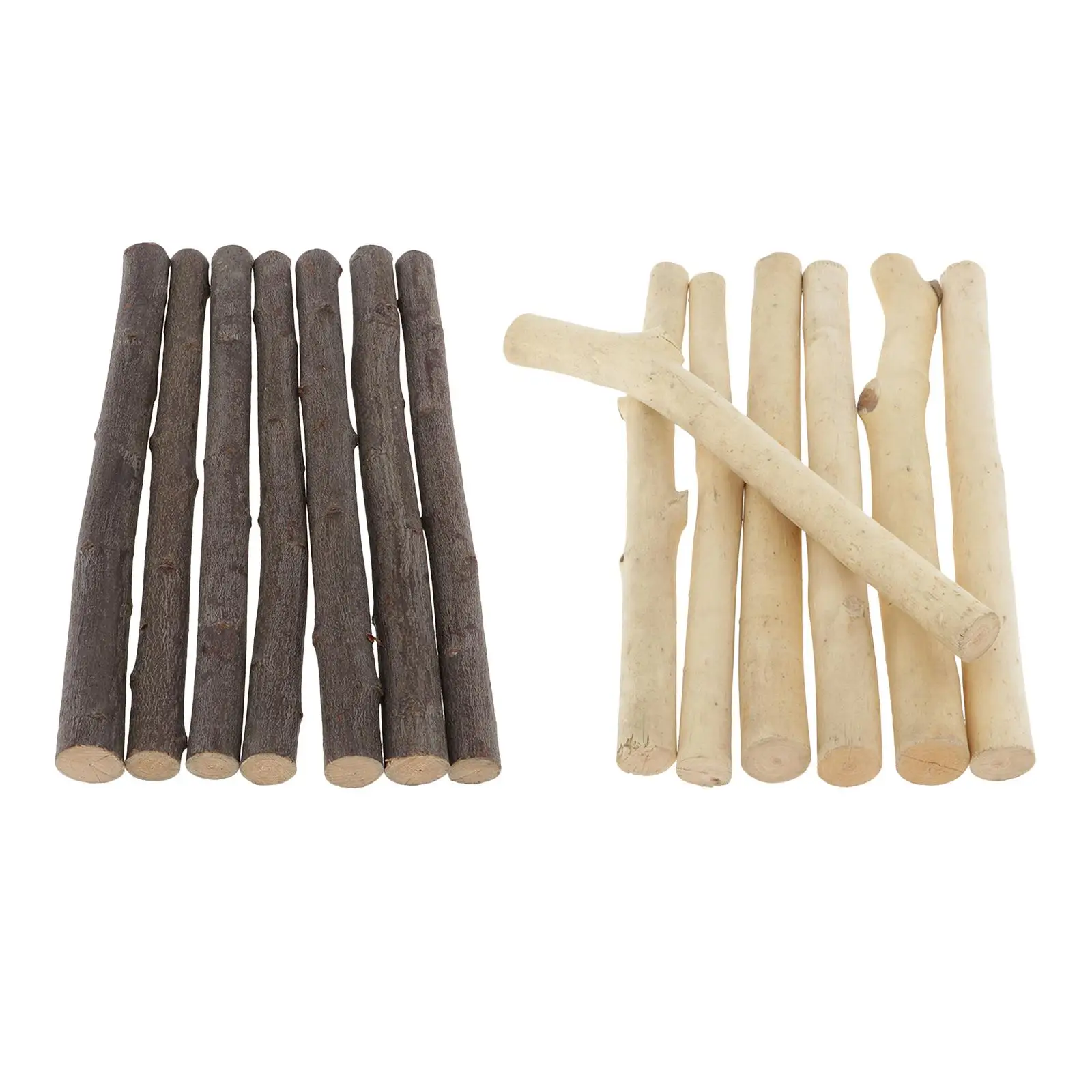 7Pcs Rustic Driftwood Wood Sticks Wooden Twigs Natural Unfinished Craft Branch Logs for Arts Crafts, Photo Props, Embellishments