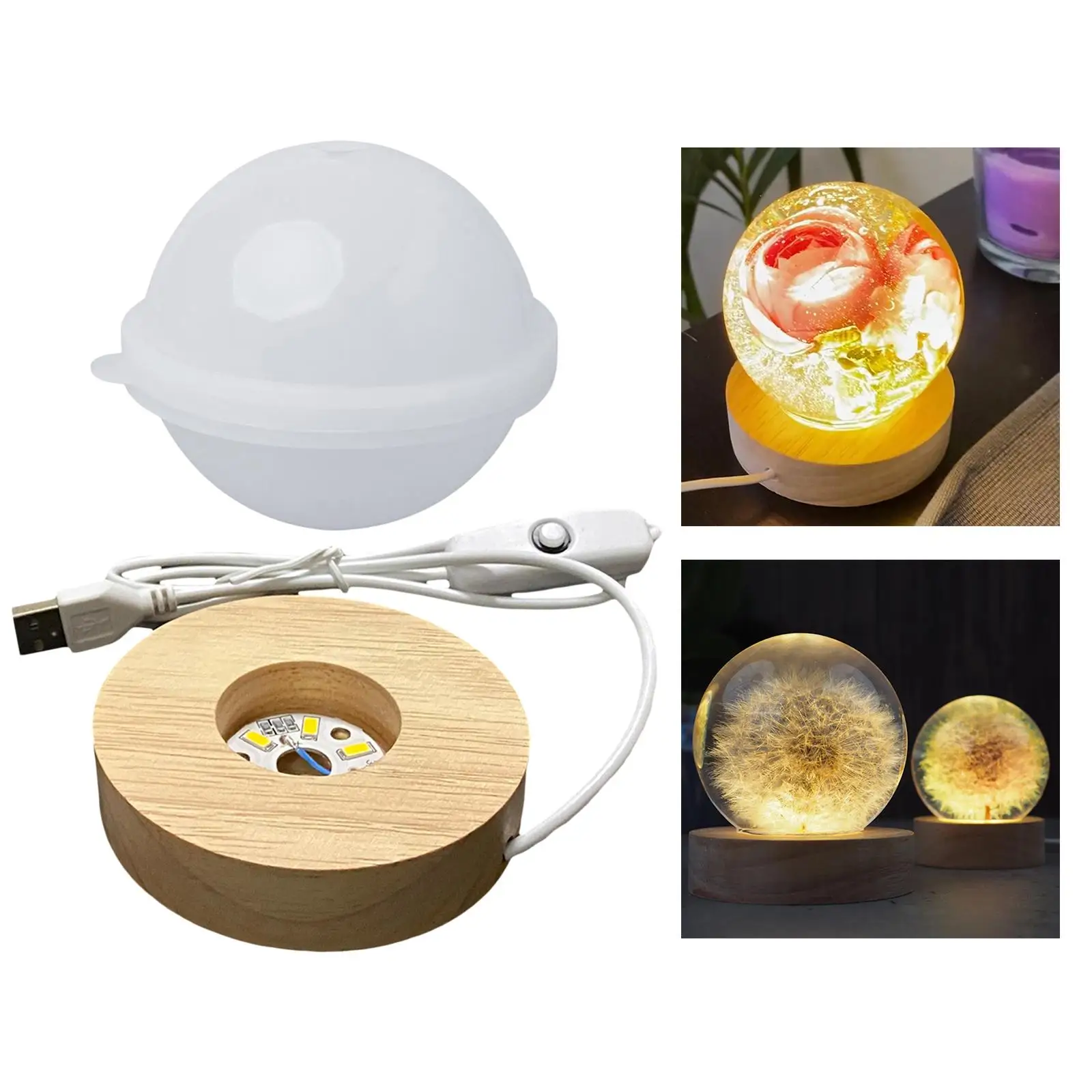 Large Ball Sphere , Silicone Orb Epoxy  DIY Casting, Soap, Crystal Lamp and Home Decoration