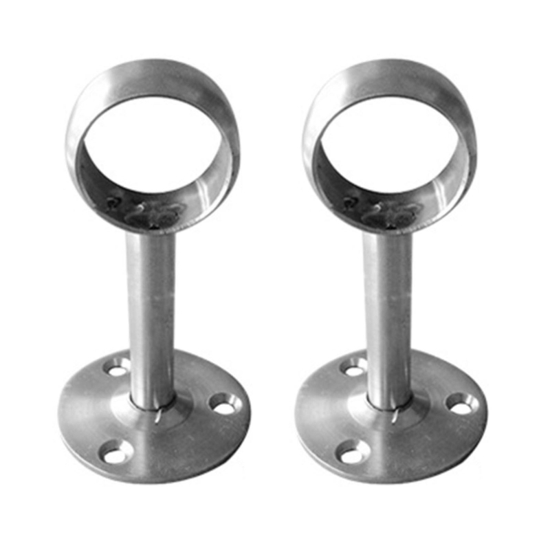 Description Picture 5 of item2Pcs Flange Rod Holder Ceiling Mount Curtain Rod Bracket Stainless-Steel Shower Curtain Rod Holder Pipe Flange Socket