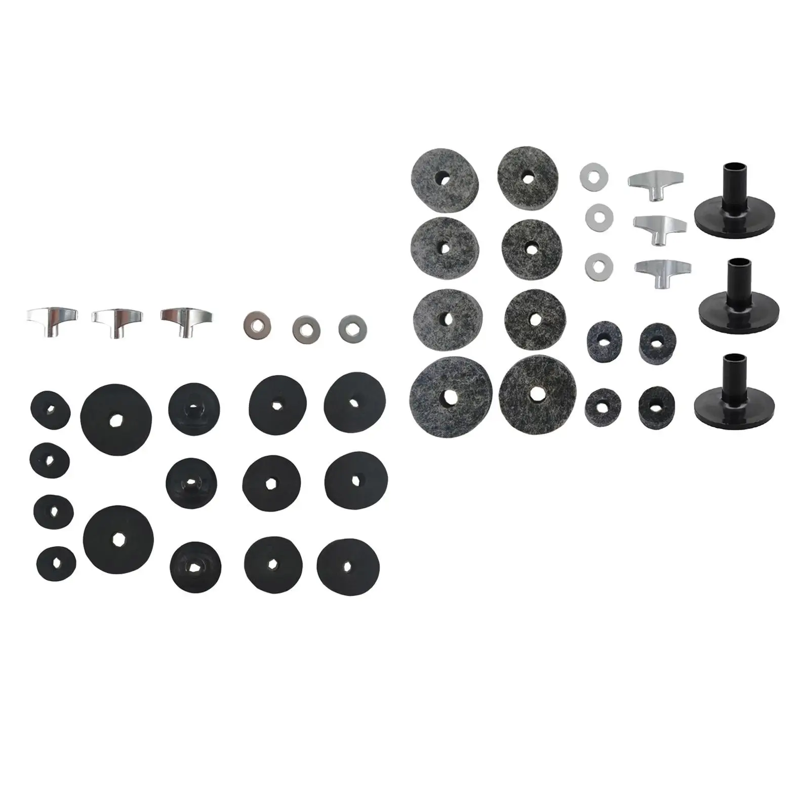 21Pcs Drum Replacement Parts Accs Cymbal Felt Washer Cymbal Washer Equipment Drum Felt