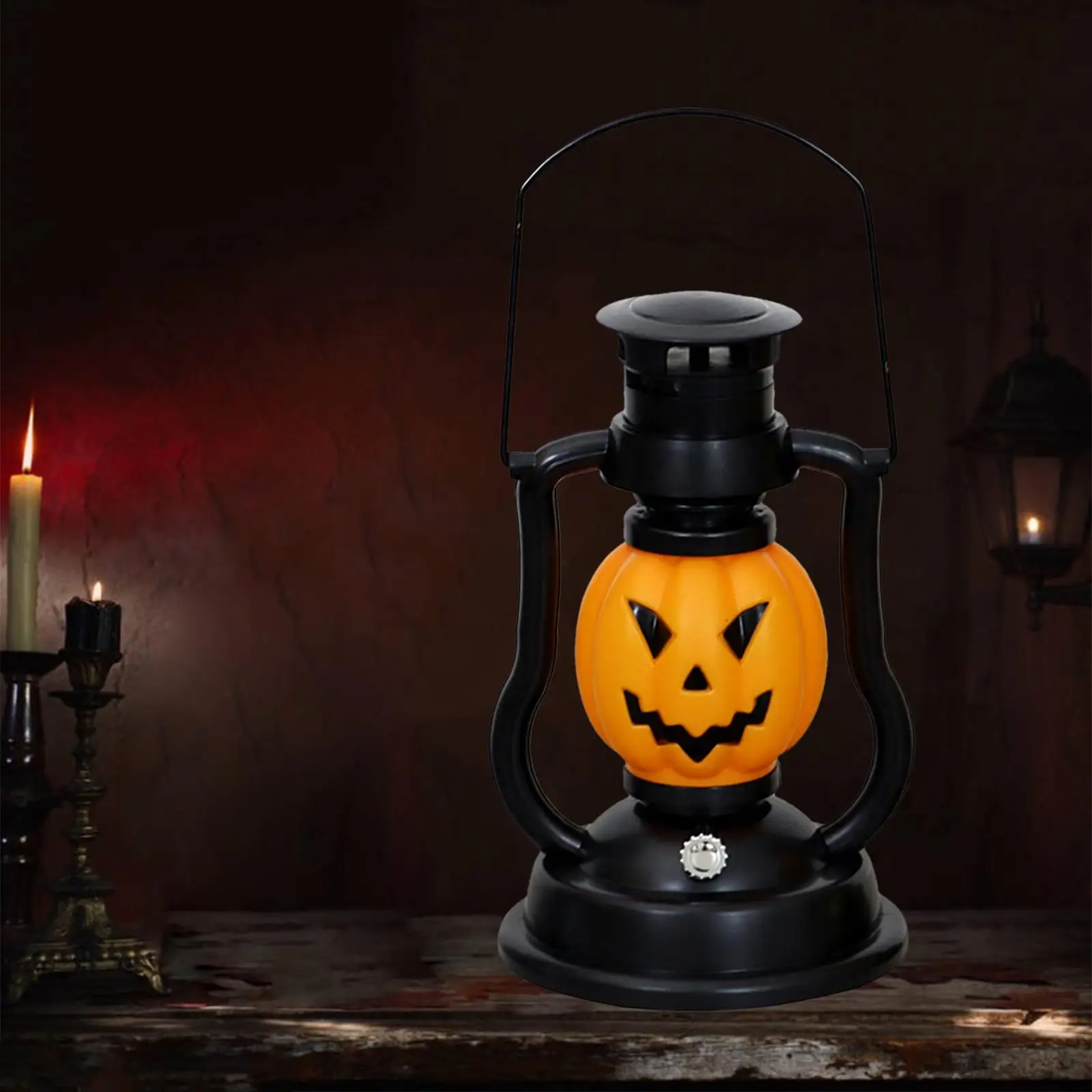 Halloween Decoration LED Pumpkin Skull Battery/Solar Operated Lantern Light Lamp Decorations for Home Dining Room Bedroom Decor