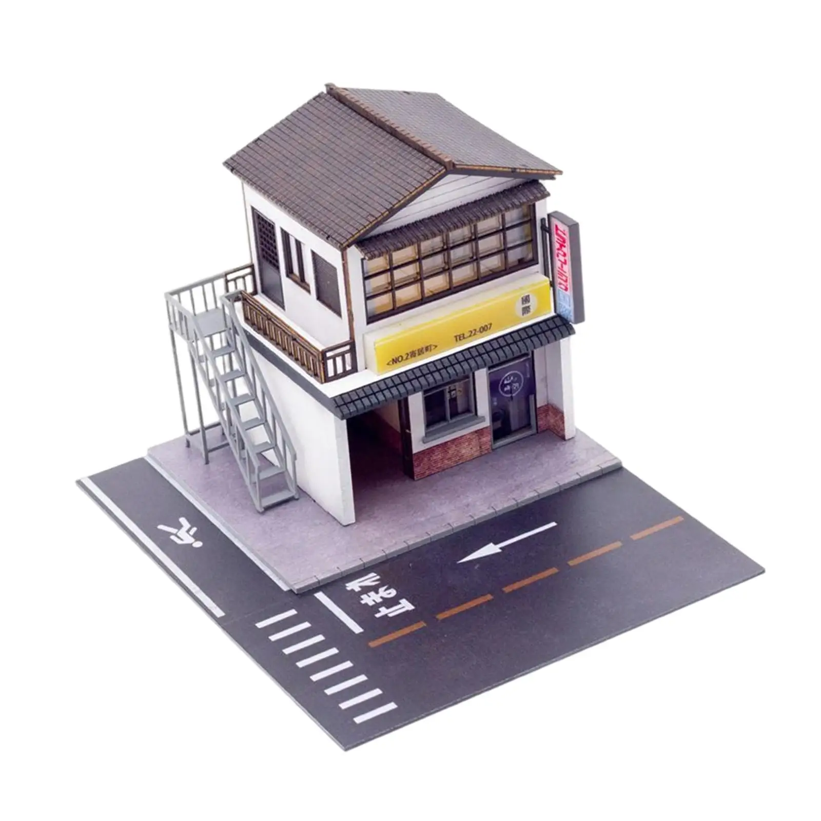 Miniature 1:64 Scale Dry Cleaners Diorama,City DIY Model Layout,Office Desktop Sand Table,Home Scenery Toy Collection Gifts