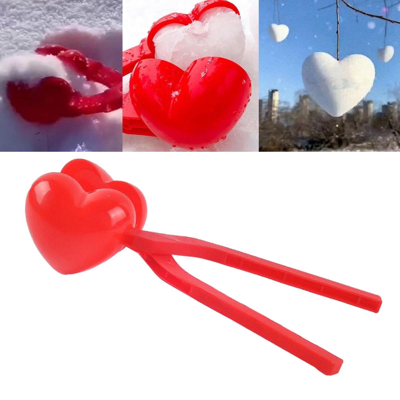 Outdoor Heart Shape Snow Ball Maker Clamps Beach Making   Games Tool