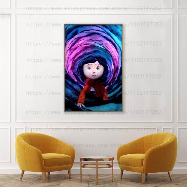 coraline Movie TV show Anime Decorative Painting Canvas Poster Wall Art  Living Room Posters Bedroom Painting