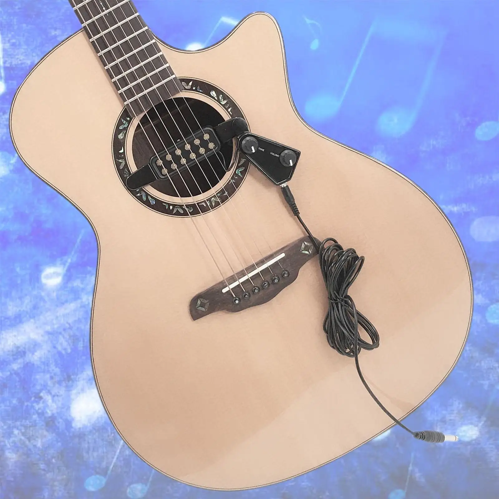 Professional Bridge Pickup Violin Accessories with Volume Knob and Volume Acoustic Guitar Pickup Guitar Bridge Pickup