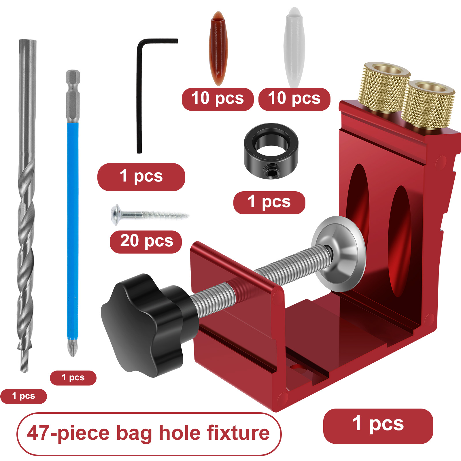 Jig, broca guia, resistente, 15 ° angular