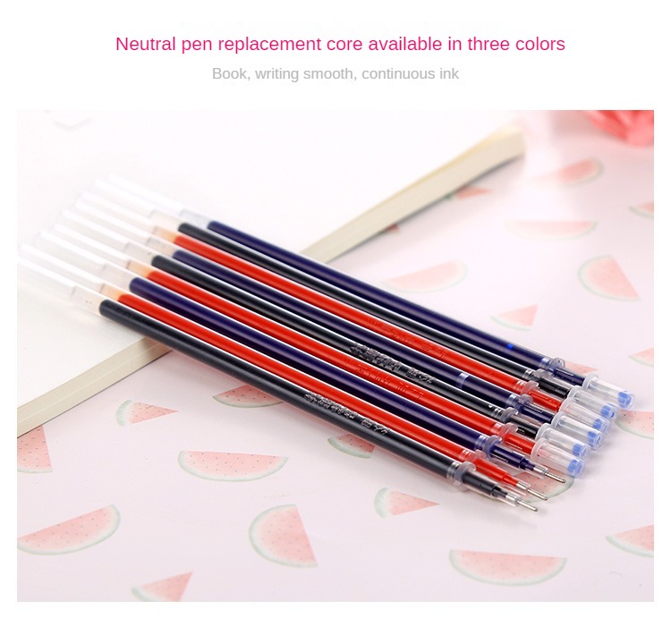 10/20/30 pcs/set 0.5mm Gel Pen Refills Red Blue Black Ink Stationery Writing Supplies Office Signature Rods Office School Needle